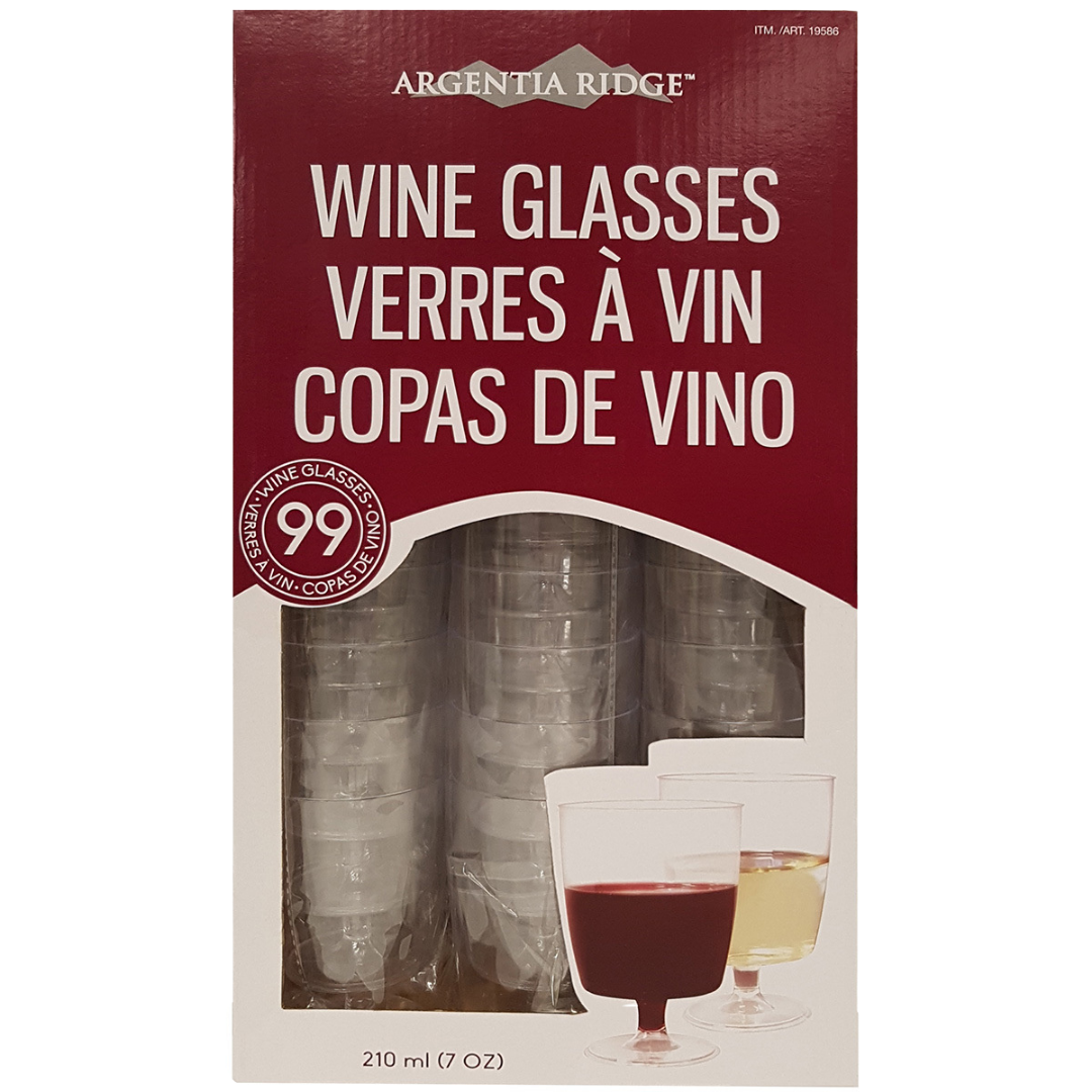 Argentia Ridge Plastic Wine Glass 99 Ct