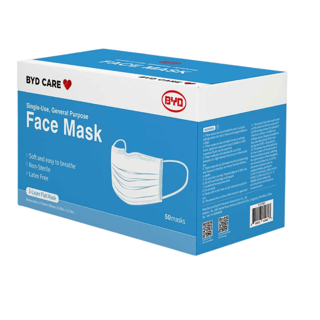 BYD General Purpose Face Mask 50pack