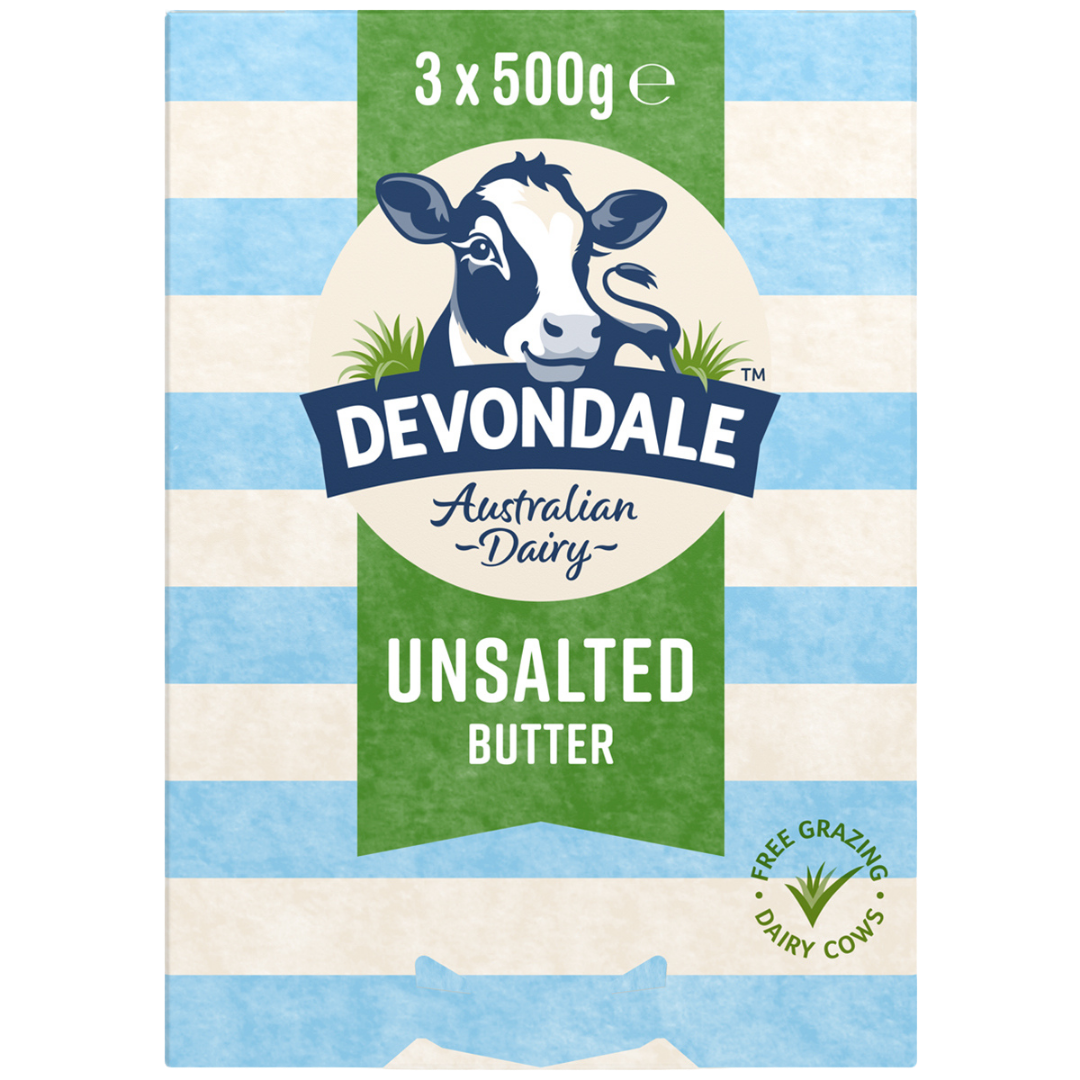 Devondale Unsalted Butter Blocks 3 X 500G 2